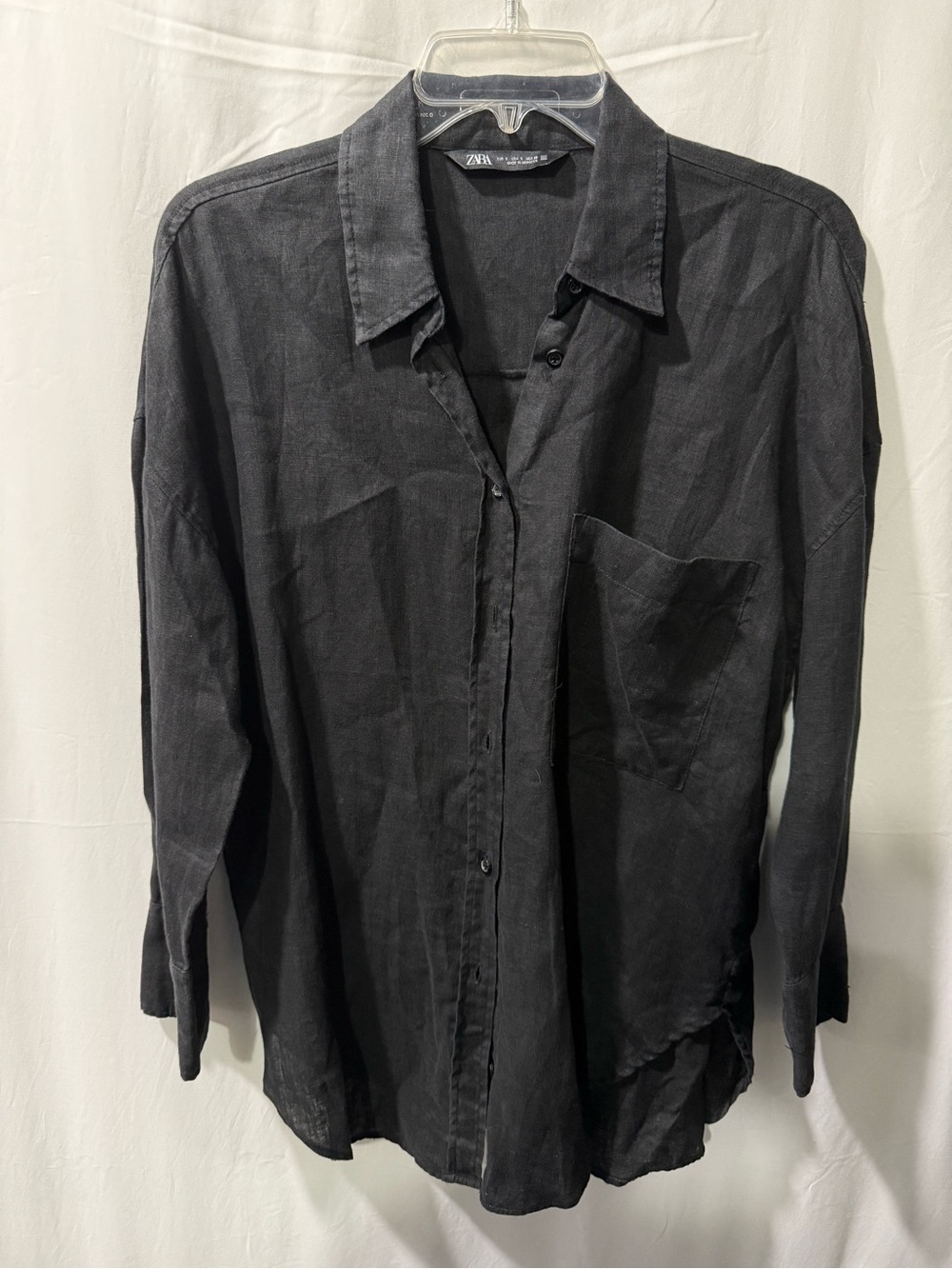 Zara Men’s Black Casual Button-Down Shirt